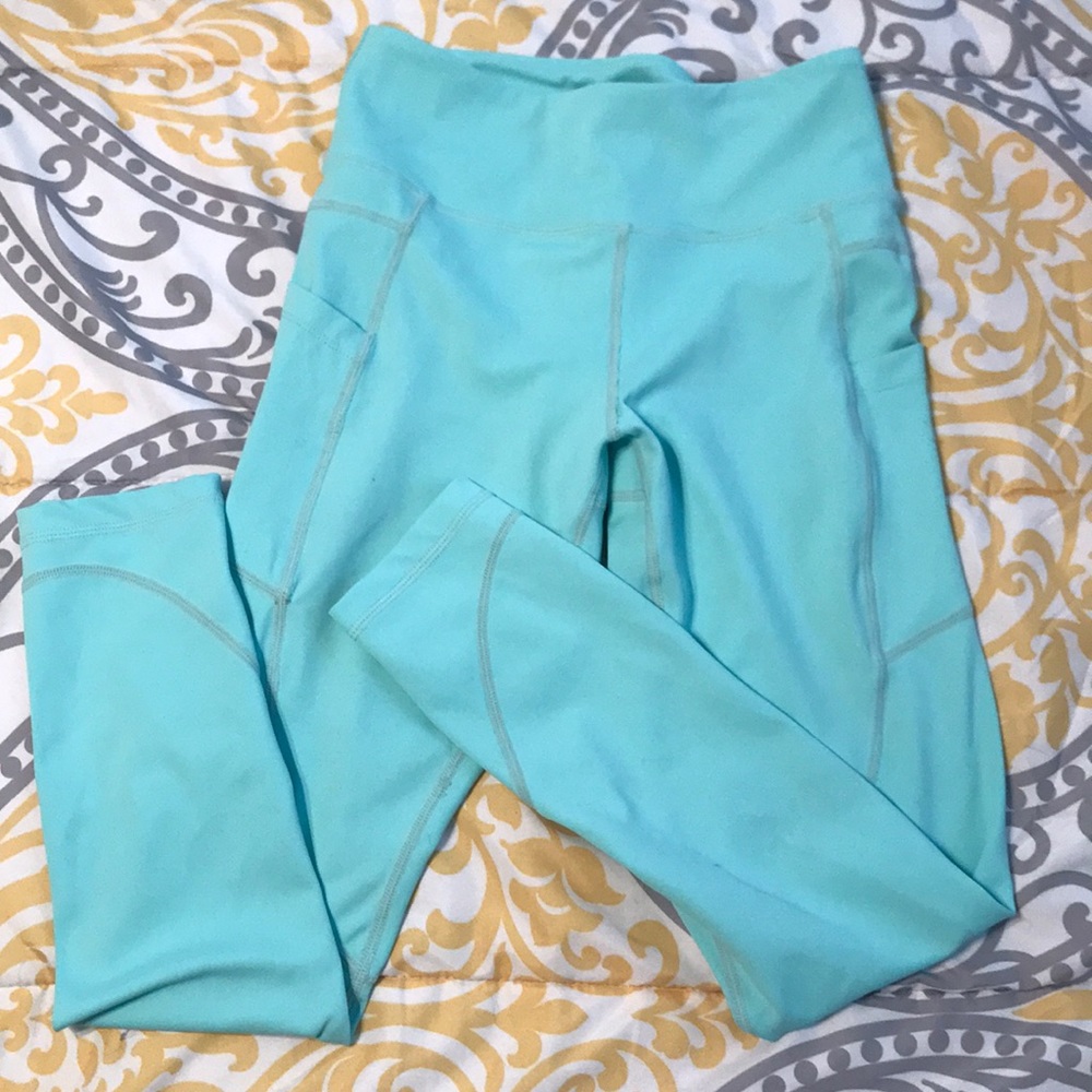 NOT FOR SALE. Mint colored leggings.
